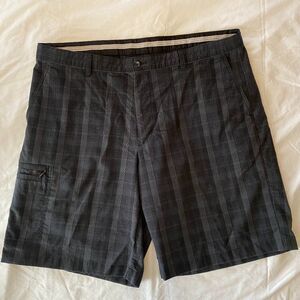Greg Norman for Tasso Elba Plaid Golf Shorts Mens Size 42